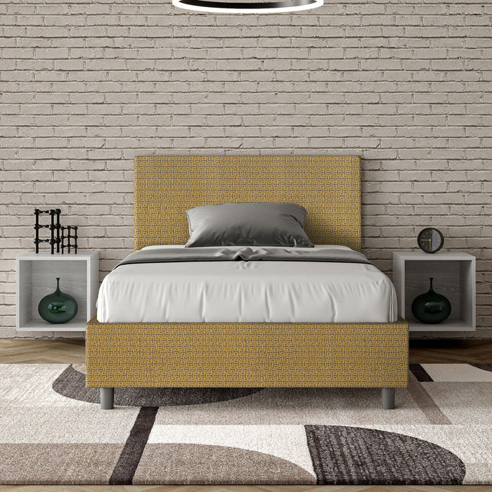 Letto 1 Piazza e Mezzo 120x190 cm Senza Rete Adele Labirinto 06 Giallo