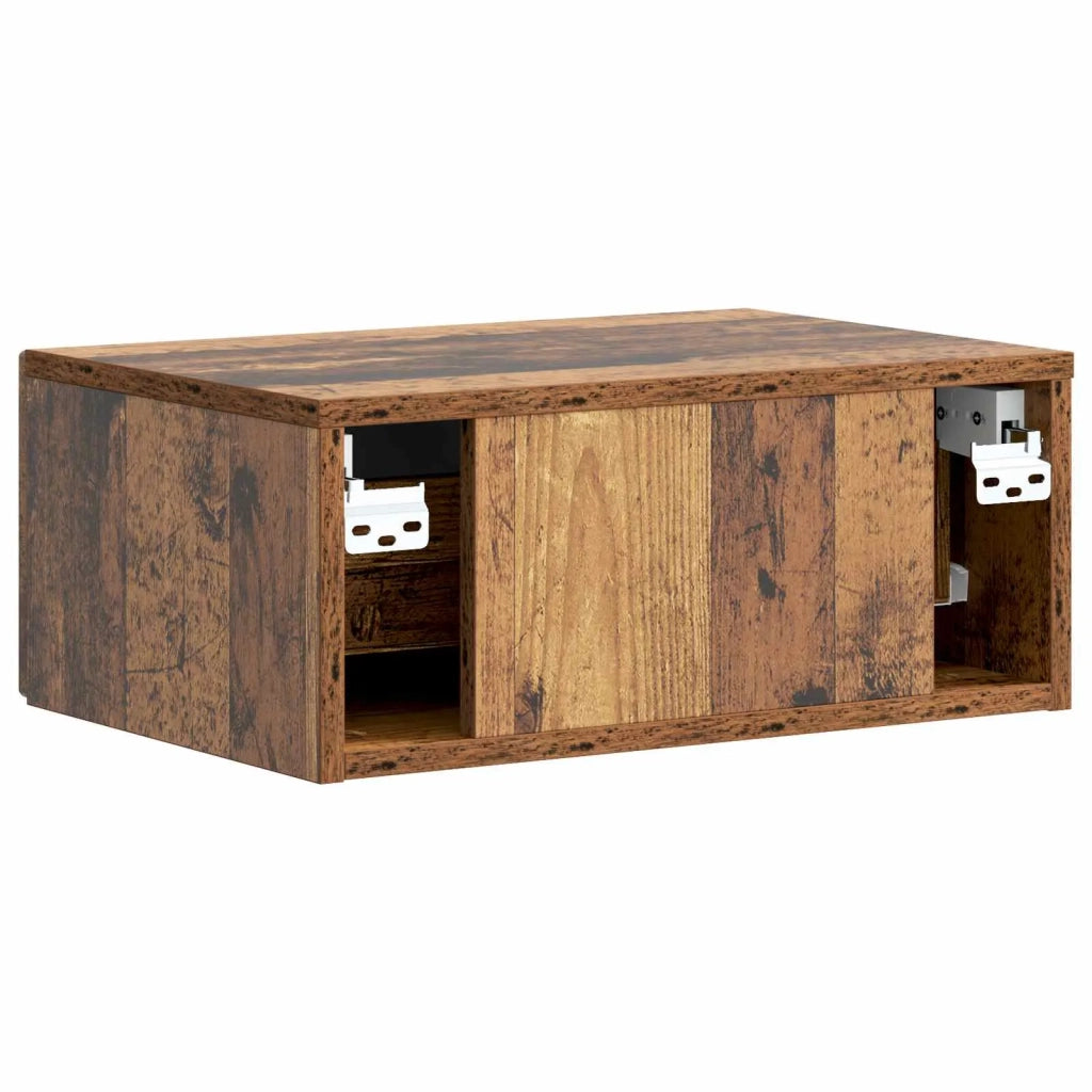 Armadio da Notte con cassetto Legno antico 49 x 34,5 x 20 cm 897951