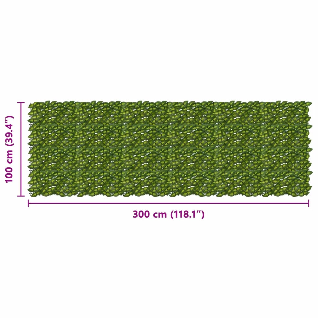 Schermo per balcone con foglie Verde e Giallo 300 x 100 cm 42040673
