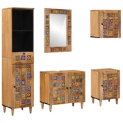 Set di mobili per il bagno con cassetto 5 pcs Naturale