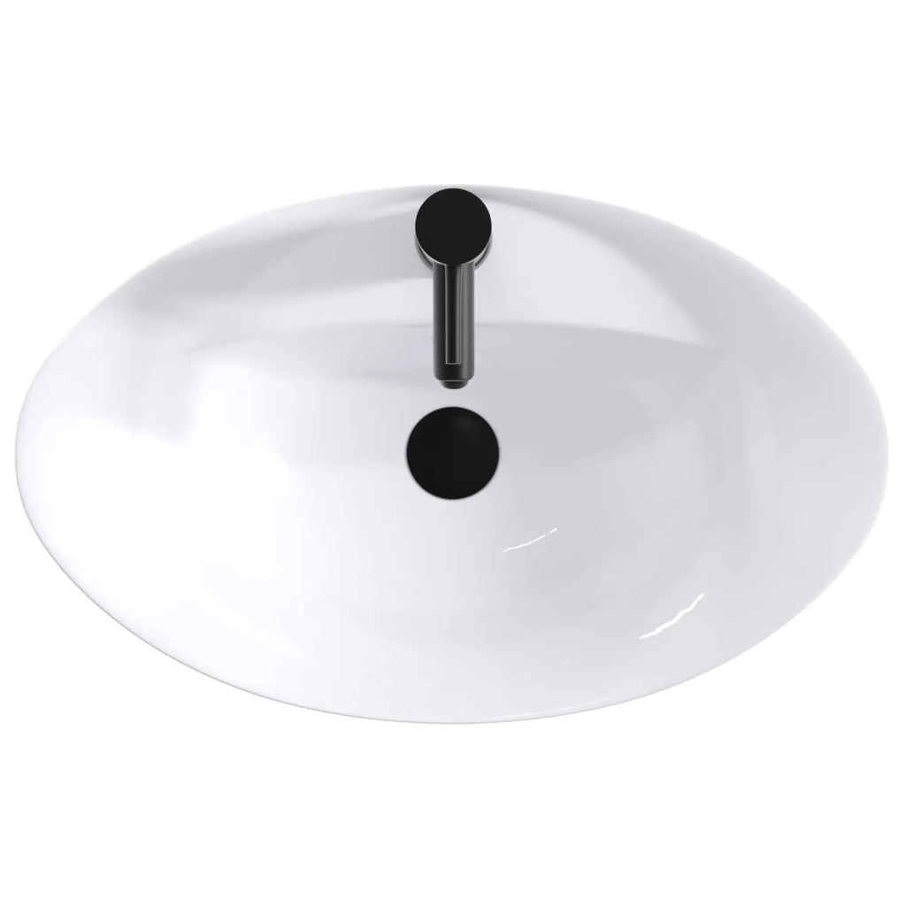 Lavabo da bagno Nero Opaco 59 x 35 x 21 cm Metallo CFW8944865