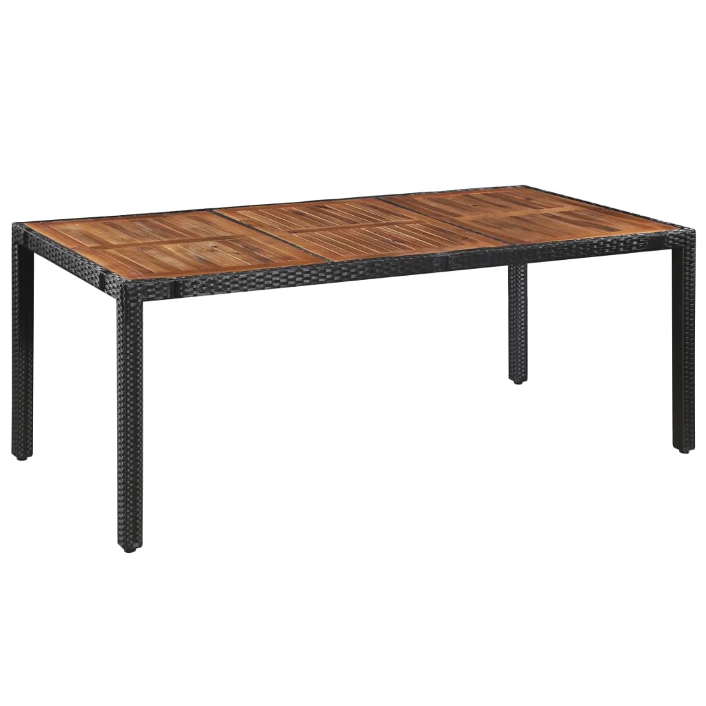 Set di mobili da esterno da 9 pezzi in resina intrecciata e legno di acacia nero 02_0014529