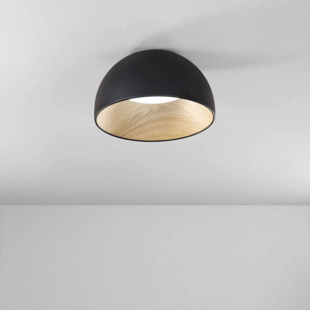 PLAFONIERA LED COCO 30W D.35CM 3-4-6500K NERA.