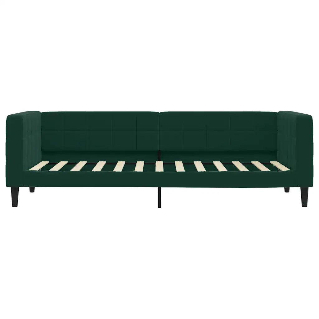 Divano Letto Estraibile Cassetti Verde Scuro 80x200cm Velluto 3196734