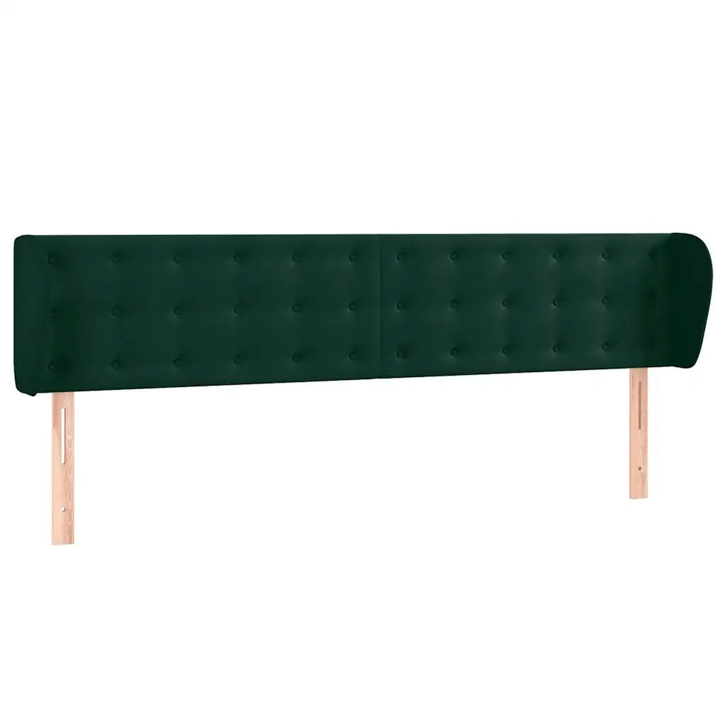Testiera ad Orecchio Verde Scuro 183x23x78/88 cm in Velluto 3117641