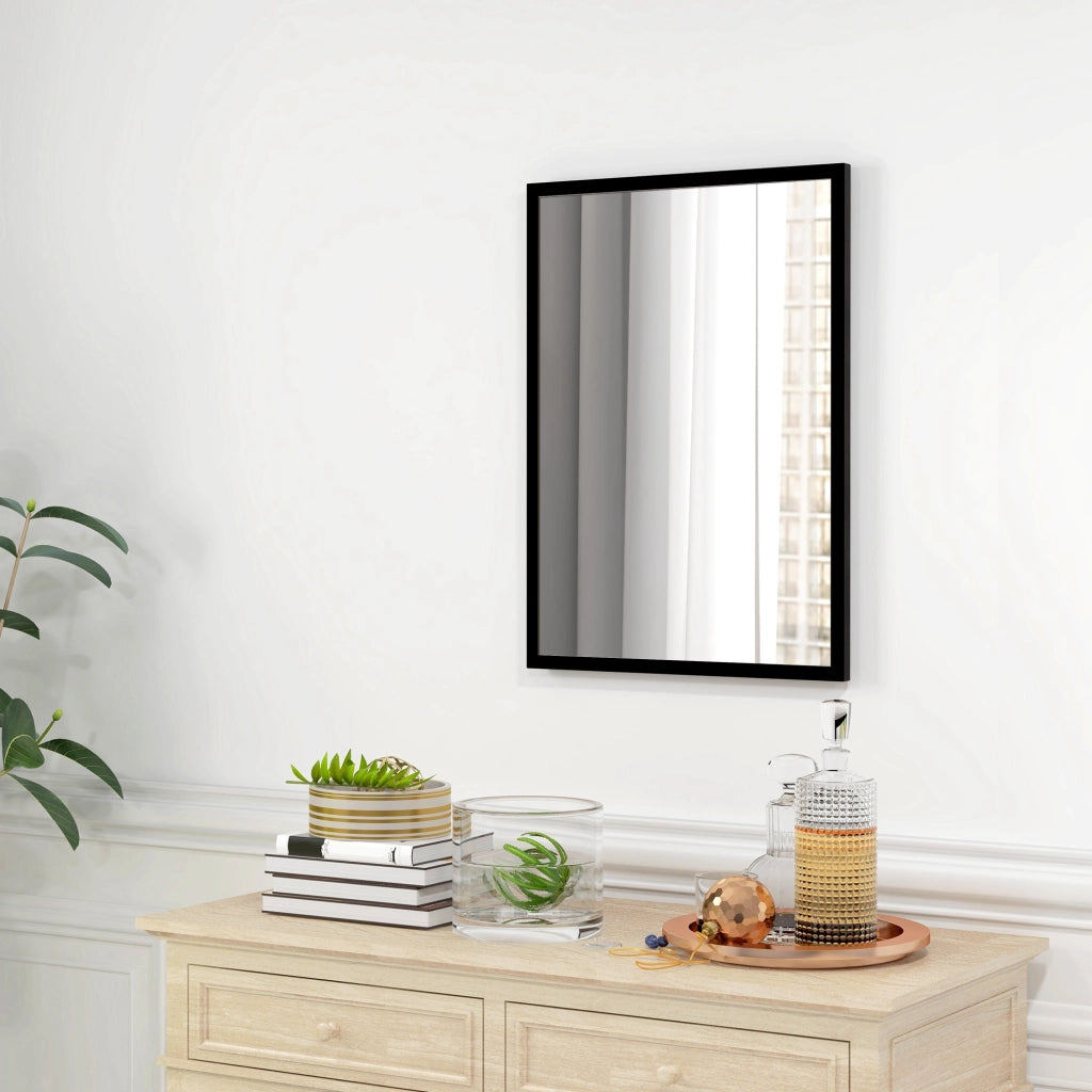 Specchio da Parete Rettangolare ¨C Xylo ¨C 50x70 cm Cornice Legno Nero