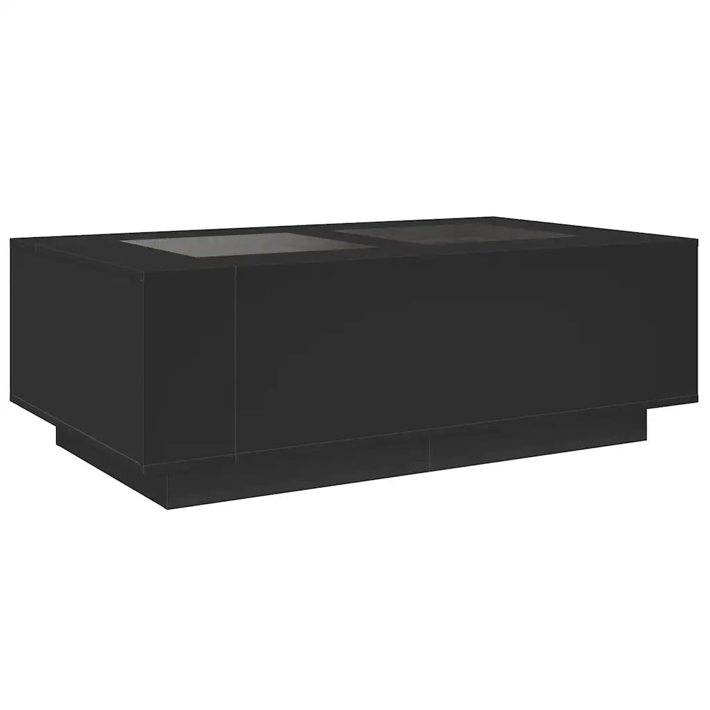 Tavolino da salotto | Tavolino da caff¨¨ | Tavolino da Soggiorno con LED Infinity Nero 116x69x40 cm