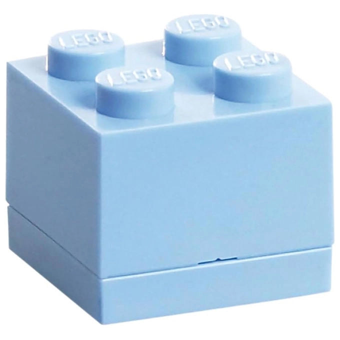 Lego mini box 4, contenitore portavivande, snack, 46x46x43 mm, senza Bpa, lavastoviglie, nero