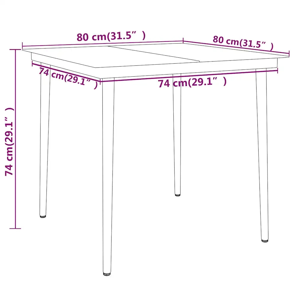 Set Mobili da Pranzo per Giardino 3 pz | Set Salotto da Giardino Grigio