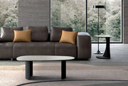 Tavolino Dolmen con top in ceramica su vetro e struttura in metallo antracite - Stones