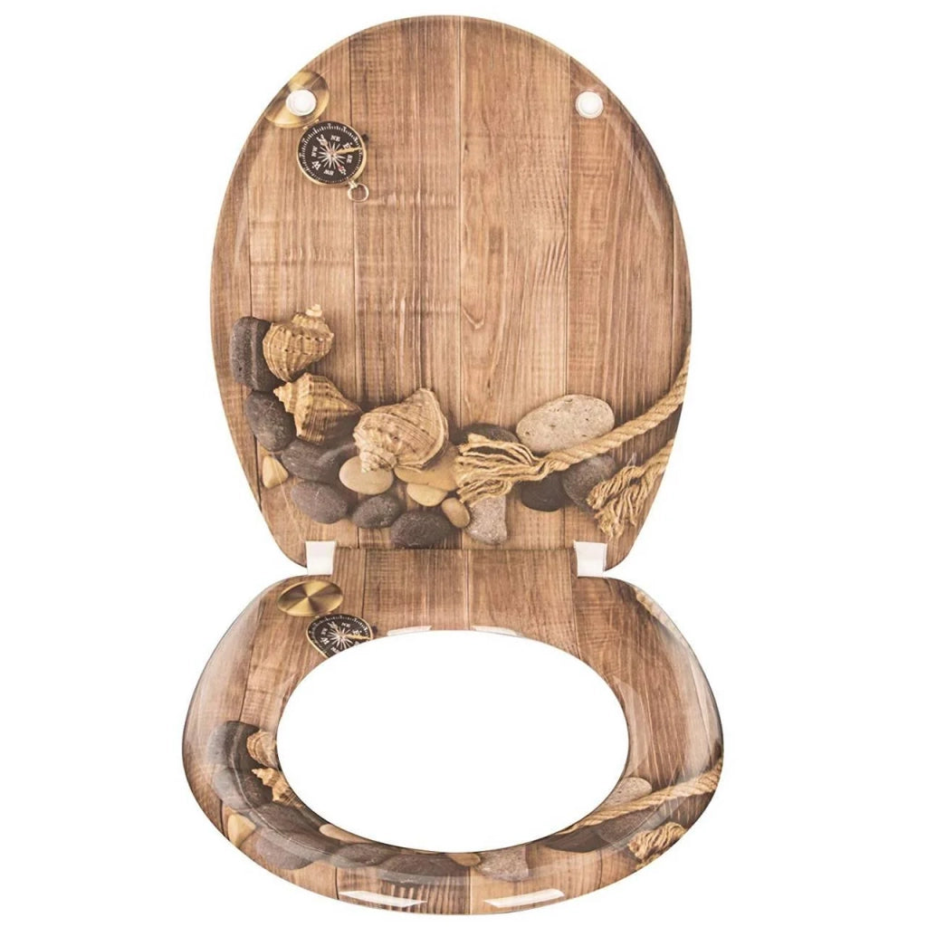 Sedile WC sedile WC premium con coperchio incernierato regolabile e chiusura ammortizzata per il bagno di famiglia 19_0000645