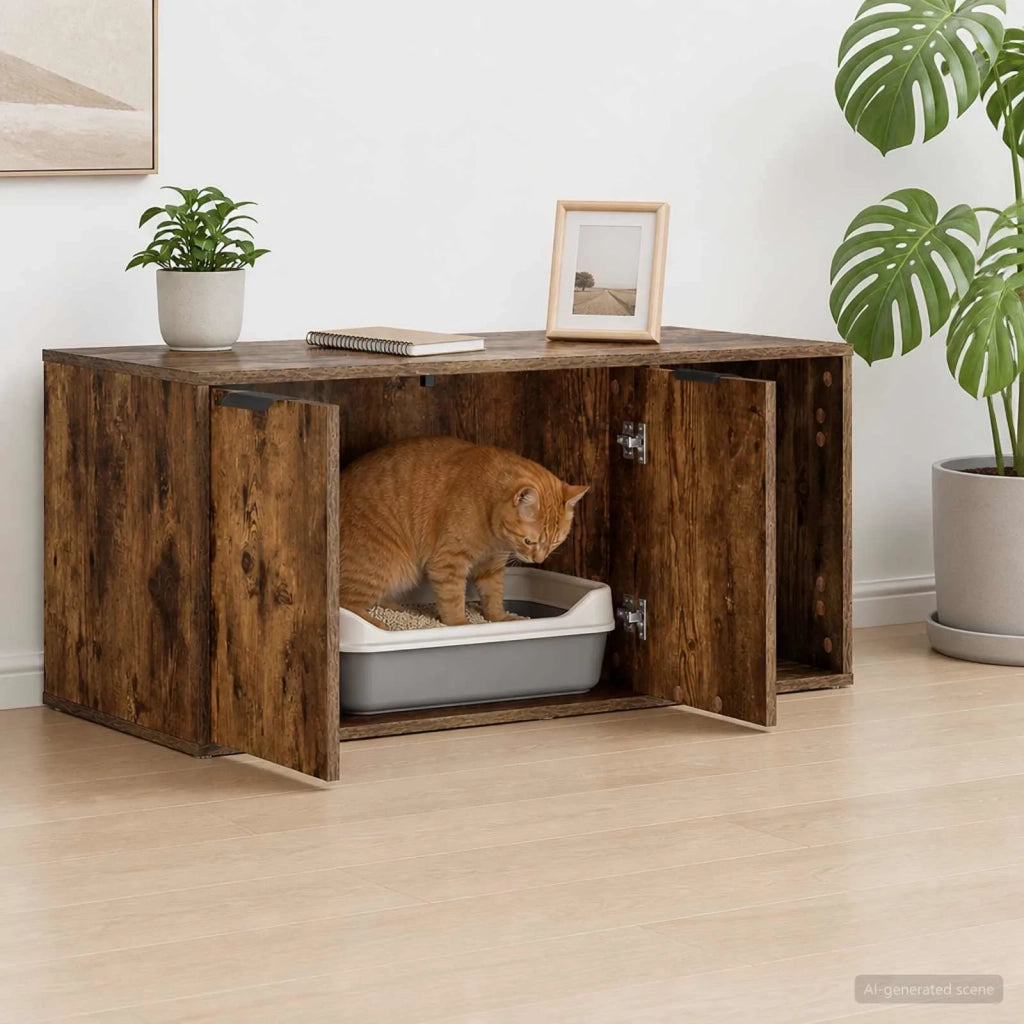 Mobile per gatti Rovere Fumo 100 x 49 x 45 cm 8014755