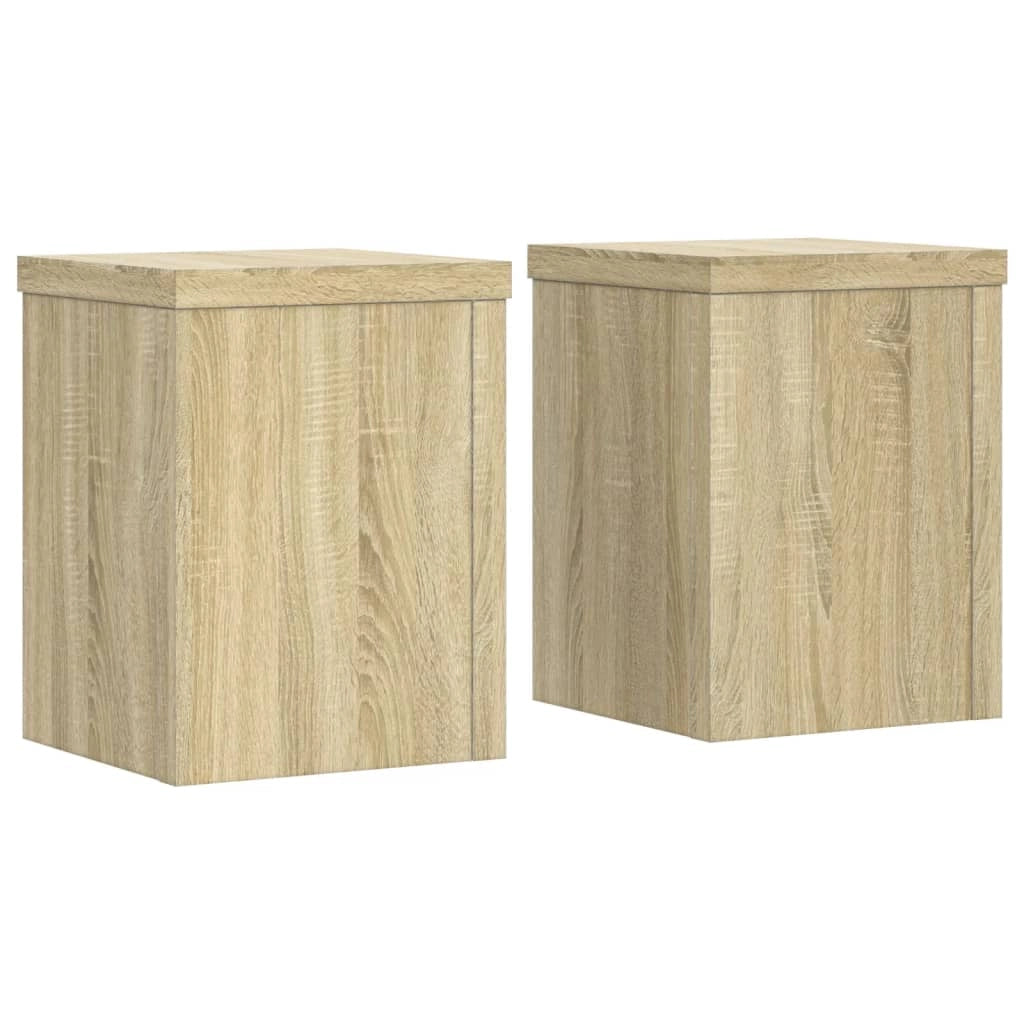 Portavasi mobili per fiori set da 2 legno ingegnerizzato Sonoma marrone 02_0045347
