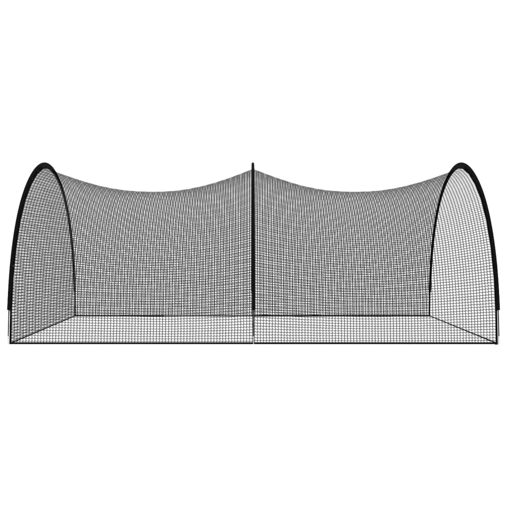 Rete Gabbia da Battuta Baseball Nera 600x400x250 cm Poliestere