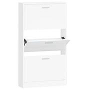 Scarpiera mobile contenitore per scarpe mobile per ingresso/corridoio/soggiorno 59 x 17 x 108 cm legno ingegnerizzato bianco 02_0021471