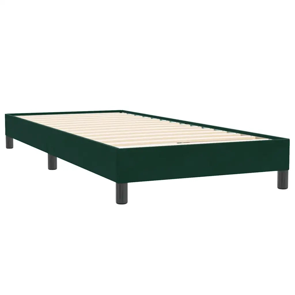 vidaXL Letto a Molle senza Materasso Verde Scuro 100x220 cm Velluto