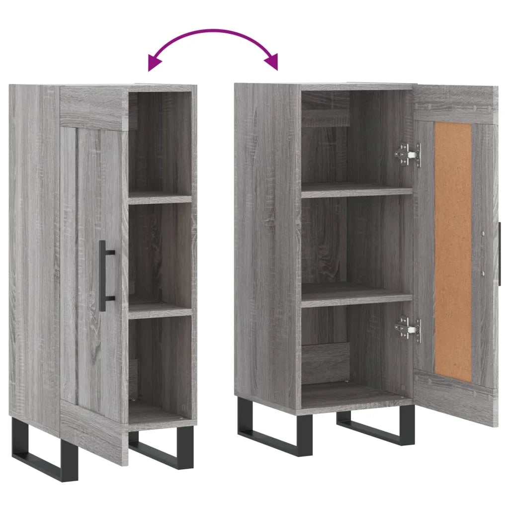 Credenza Grigio Sonoma 34,5x34x90 cm in Legno Multistrato 830474
