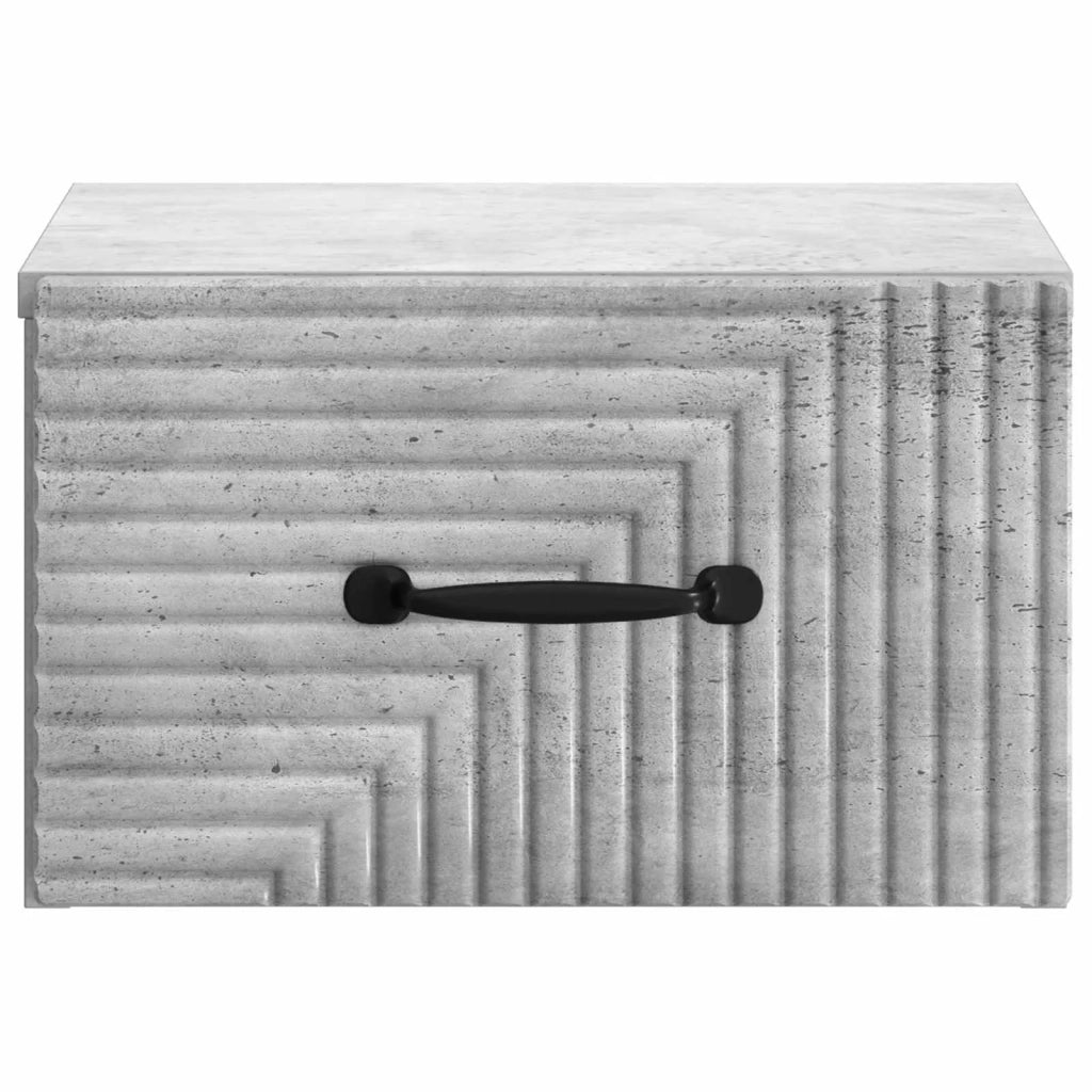 Mobiletto da notte a muro Grigio Cemento 34,5 x 33 x 20 cm 898601