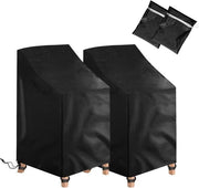 Copricuscini esterni per sedili da giardino - copricuscini per sedili a pile - resistente ai raggi UV - impermeabile al vento e all'acqua - per sedili da giardino e sedili a pile - 72 x 92 x 70/120 cm - 2 pezzi