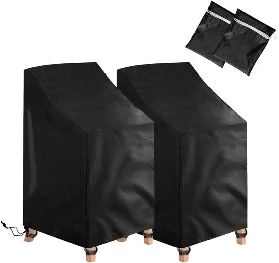 Copricuscini esterni per sedili da giardino - copricuscini per sedili a pile - resistente ai raggi UV - impermeabile al vento e all'acqua - per sedili da giardino e sedili a pile - 72 x 92 x 70/120 cm - 2 pezzi