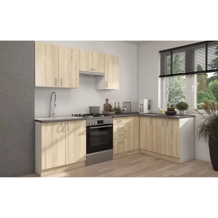 Mobile alto SARA - 2 ante - decoro rovere Sonoma - L60xP31xH71,5 cm - Prodotto in Polonia