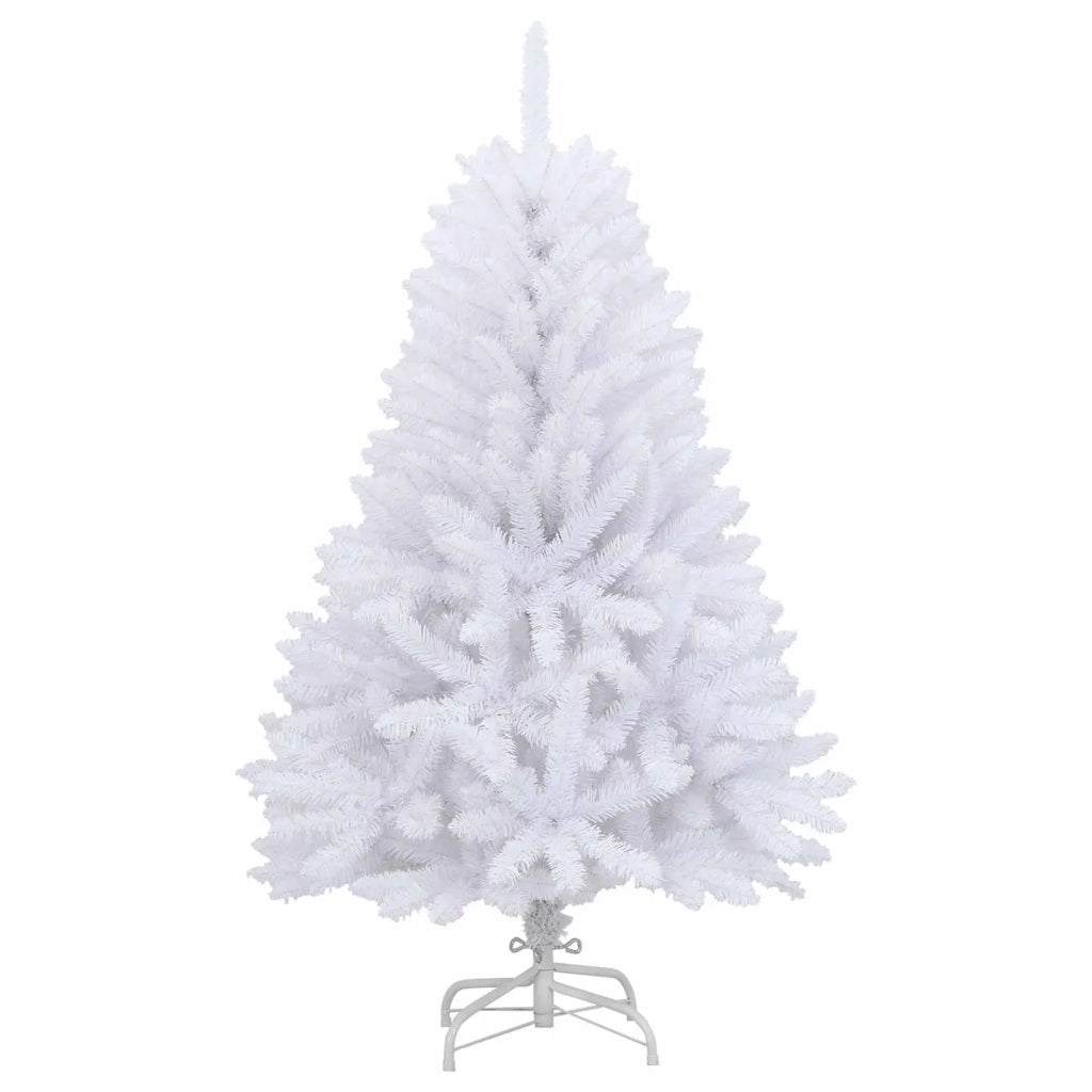 Albero di Natale Artificiale con Rami Pieghevoli Bianco 150 cm