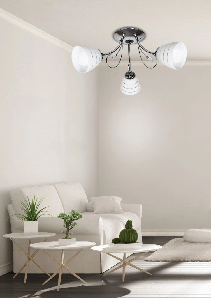 Candellux Simpli 33-63847 lampadario 3xE27 cromo 54cm