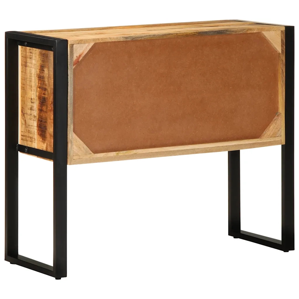 Tavolo Consolle 90x35x75 cm in Legno Massello di Mango Grezzo