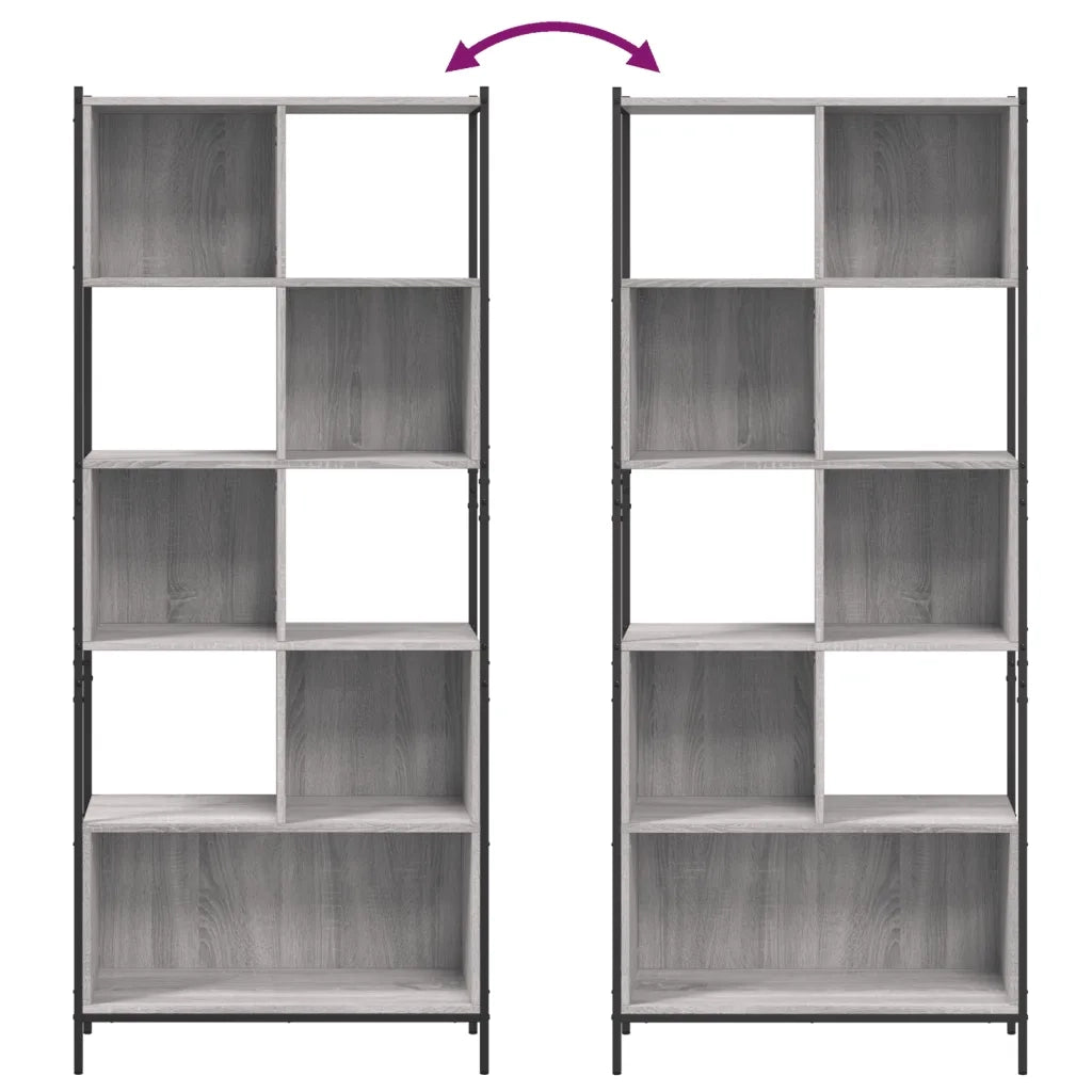 Libreria Grigio Sonoma 72x28x172 cm in Legno Multistrato 3213655