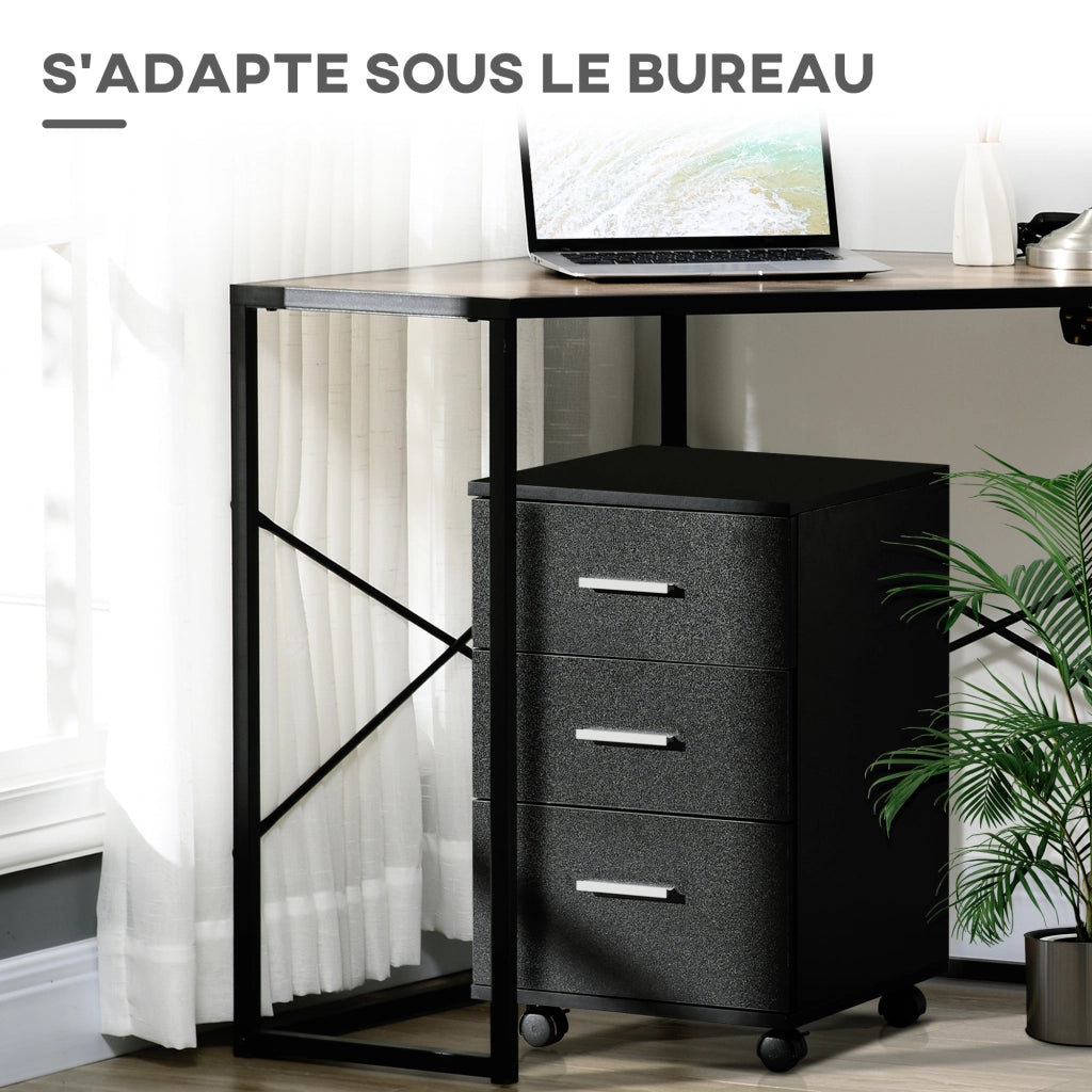 Scrivania con cassetti ¨C zephmum ¨C 40x40x61.5 cm nero