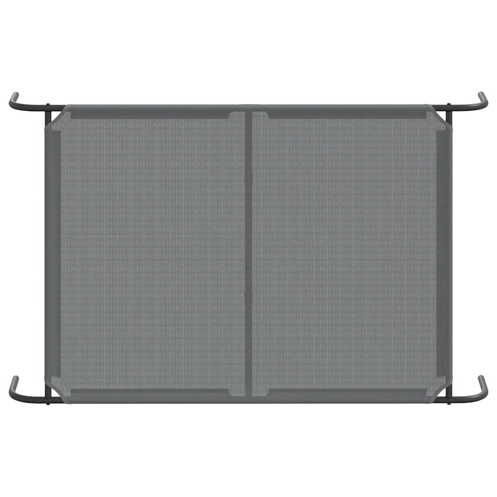 vidaXL Cuccia per Cani Rialzata Grigia 130x80x20cm Textilene e Acciaio
