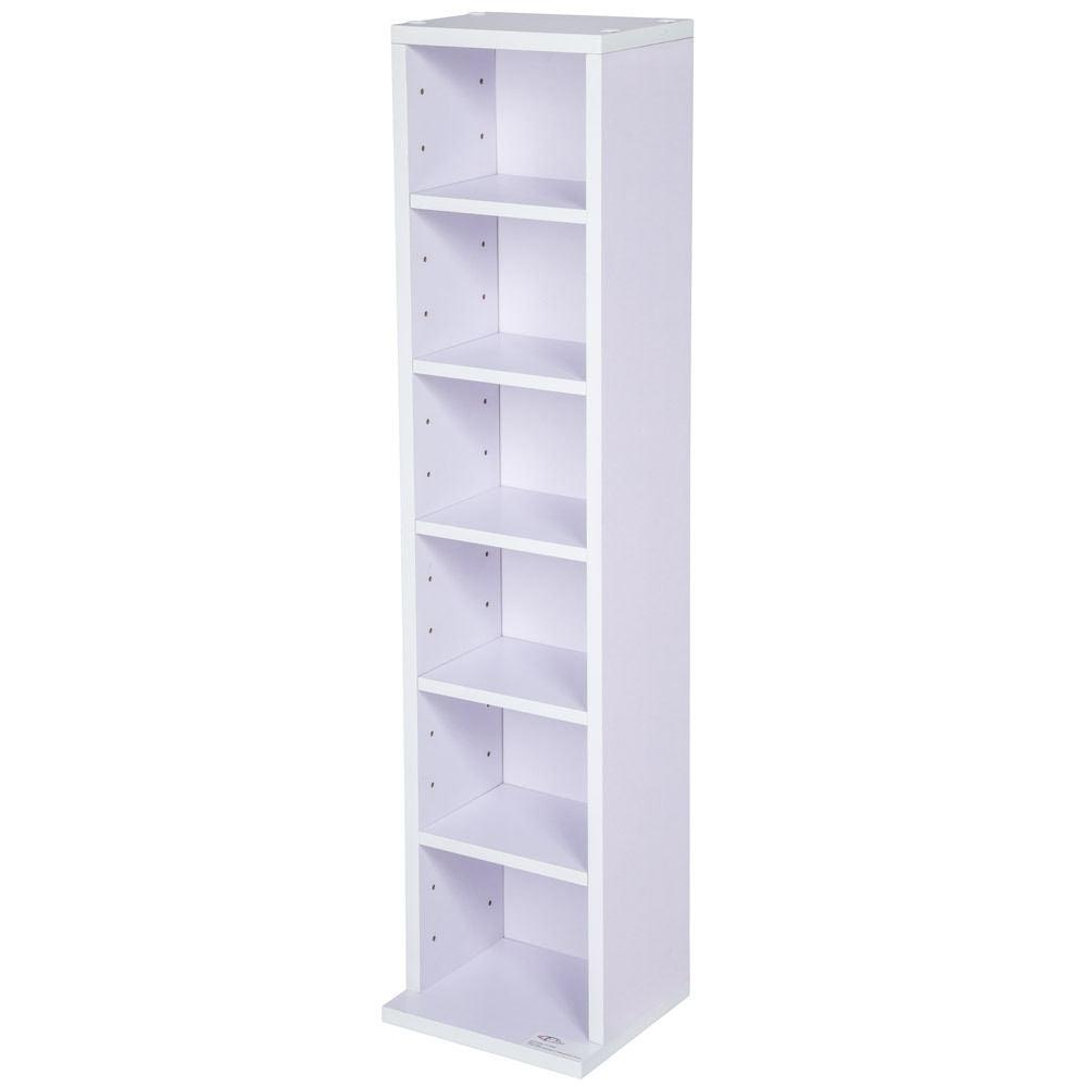 Mobile porta CD/DVD scaffale per 100 CD bianco/viola 0508023/2
