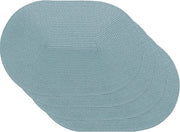 Tavola da Pranzo Ovale Intrecciata Blu – Set da 4 – 45 x 30 cm