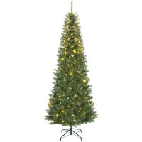 Albero di Natale 210 cm Illuminato con 350 Luci Bianche e Colorate, 9 Modalità di Illuminazione