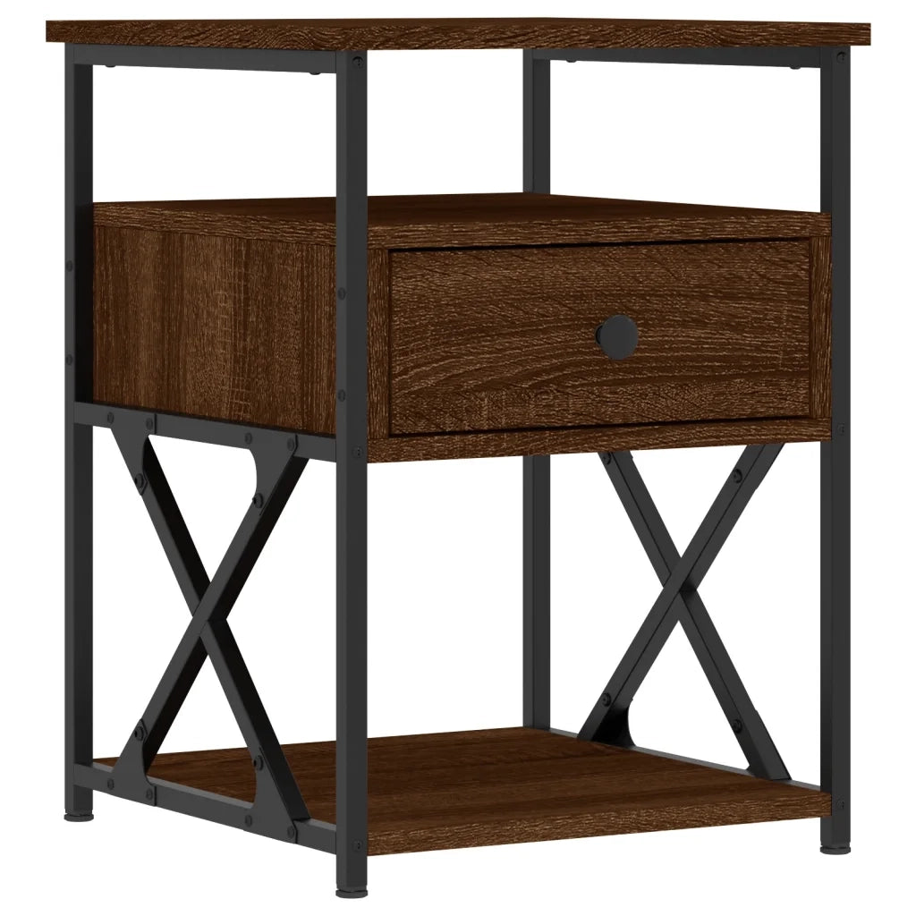 Comodini 2 pz Rovere Marrone 40x42x55 cm in Legno Multistrato 826082