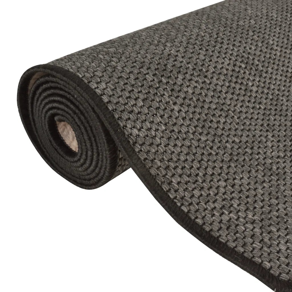 Tappeto del soggiorno | Tappeto Corsia Aspetto Sisal Antracite 80x400 cm