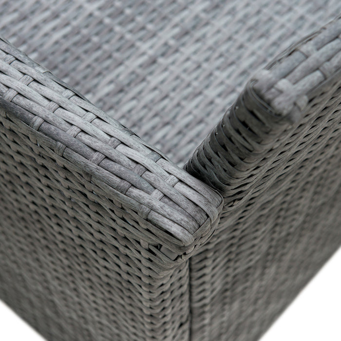 Set da Giardino Divano 2 Poltrone 1 Tavolino  Fergus Marrone