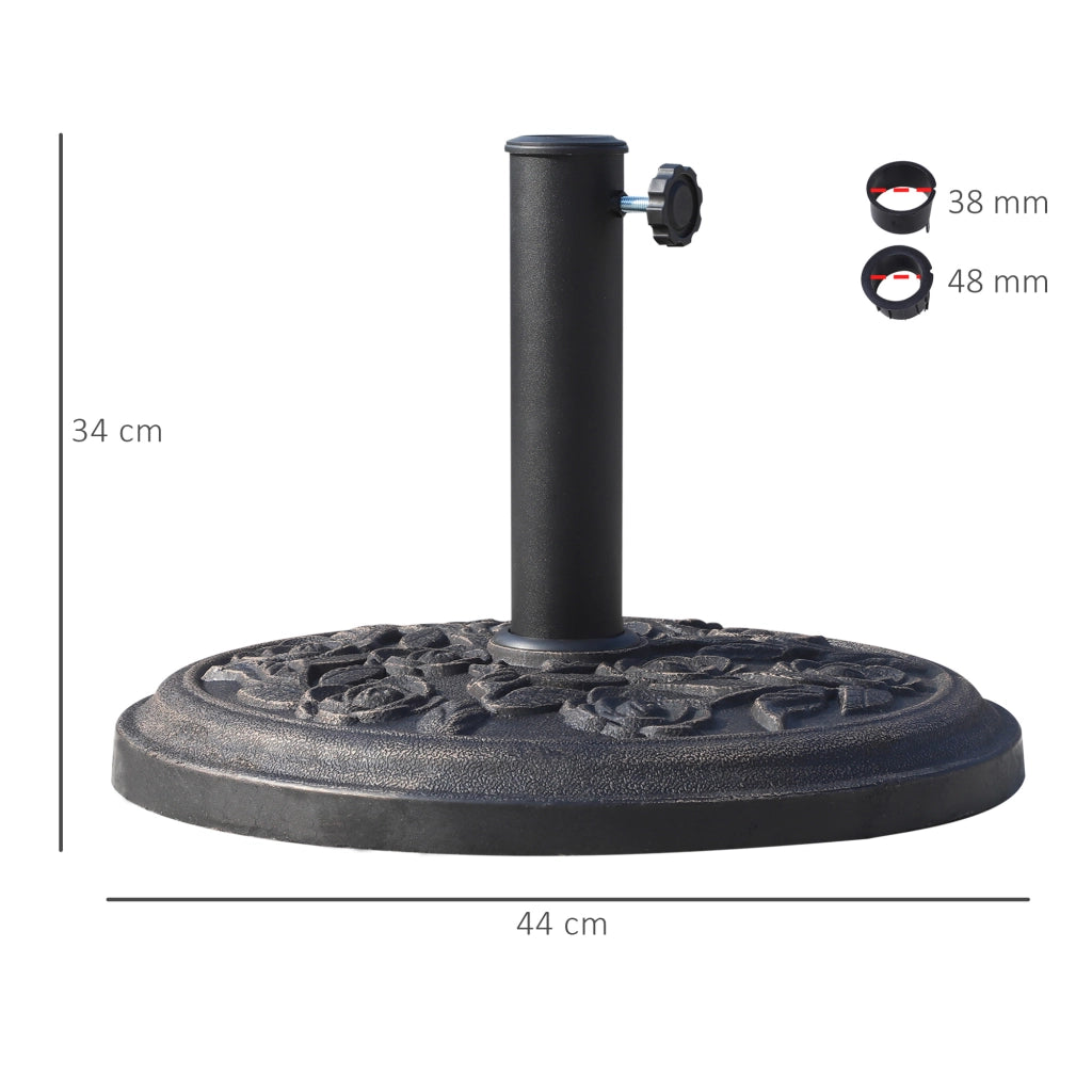 Base Ombrellone Rotonda da Giardino in Resina ?44 ¡Á 33cm