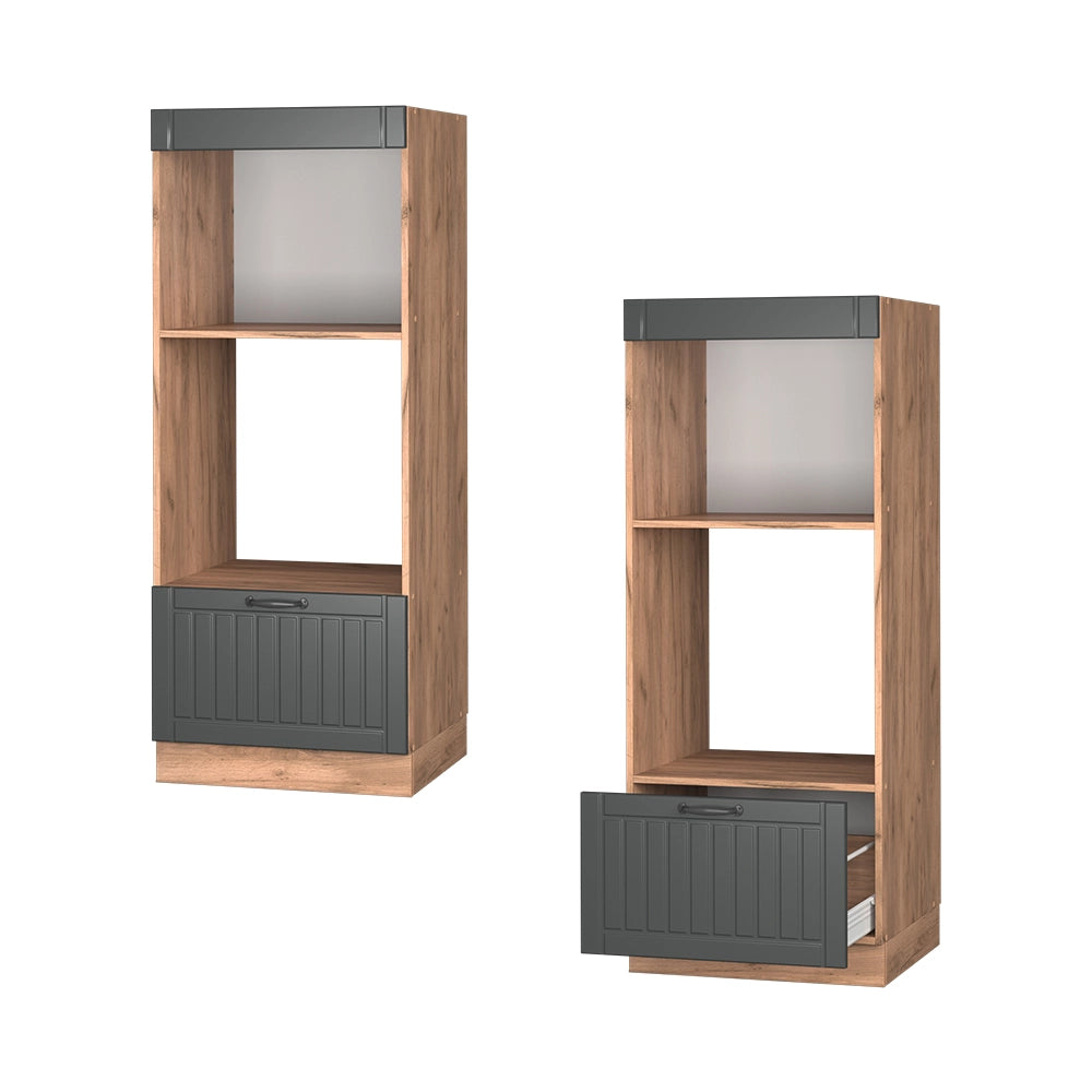Vicco Set mobili bagno Grigio scuro 60 cm