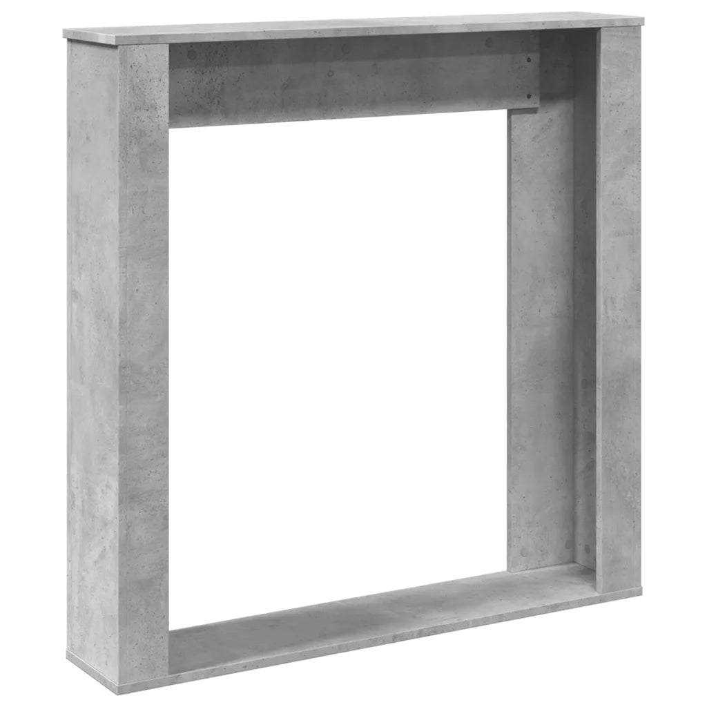 Cornice per Camino-Rivestimento per Camino Grigio Cemento 100x20x100 cm in Truciolato