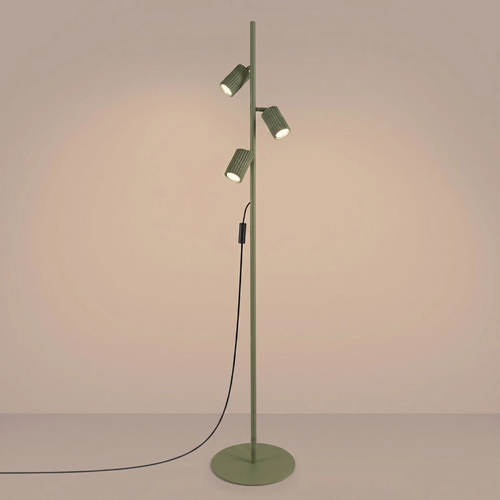 Lampada da terra KARBON 3 verde oliva