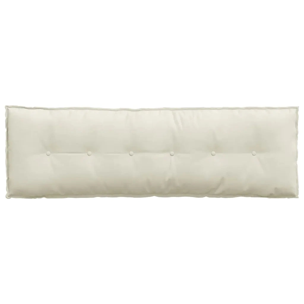 Cuscino per Schiena Crema 160 x 50 cm Tessuto in Cords 42014899