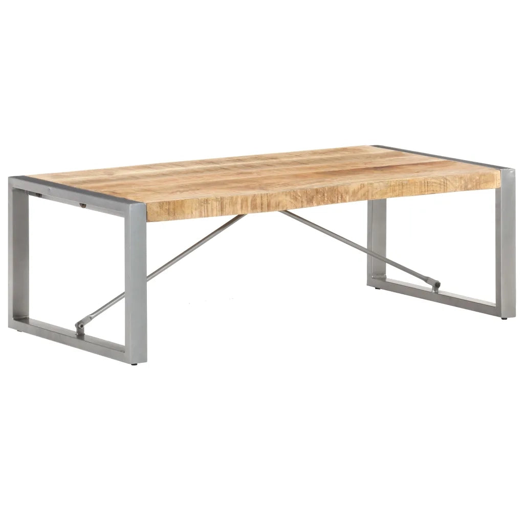 Tavolino da CaffÃ¨ 120x60x40 cm in Legno di Mango Grezzo cod mxl 21100