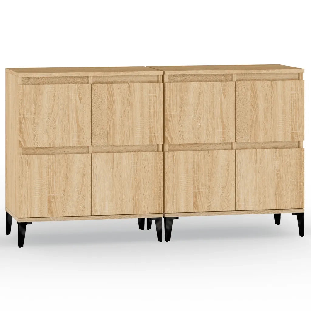Credenze 2pz Rovere Sonoma 60x35x70 cm in Legno Multistrato