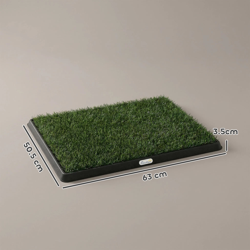 Tappetino per cani con vassoio ed erba artificiale ¨C zephmum ¨C verde 63x50.5 cm
