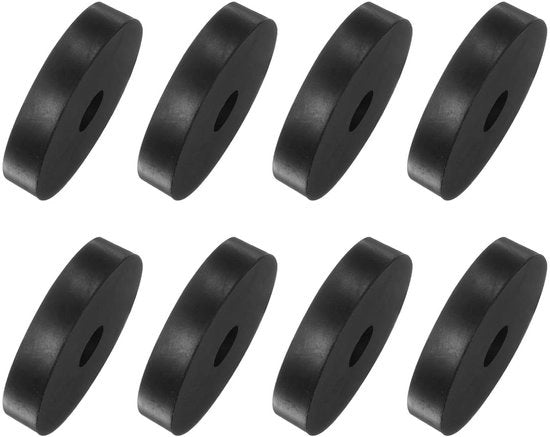 Spazi di gomma 8 pezzi 10x10x50mm Pads di isolamento anti-vibrazioni in neoprene Nero