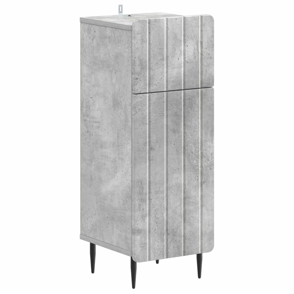 Set di armadietti da bagno in 3 pezzi ZWOLLE Grigio Cemento 3417759