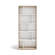 Libreria Herdasa effetto noce chiaro e bianco 191x80x32