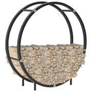 Rastrelliera per Legna da Ardere Nera 70x20x70 cm in Acciaio 284701