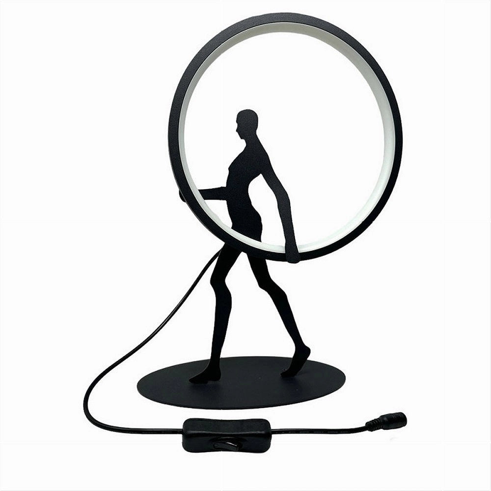 Trade Shop - Lampada Da Tavolo 9w Scultura Corpo Uomo A Led Lume Luce 3000k 4000k 6500k D02-n -
